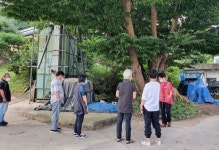 보개면지역사회보장협의체, 주민 위한 간이쉼터 조성활동 진행