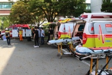 안산소방서, 유해가스 누출 대응 합동소방훈련