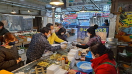 중앙동･서정리 전통시장 합동, 설맞이 1석2조(방역＆화재예방) 캠페인 실시