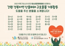부평구 청소년수련관, 구 주민들과 산불피해 이재민 구호물품 기부
