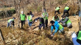 오산시 신장동, 자연보호협의회와 여계산 등산로 식목 행사