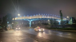 인천 연수구, 송도해안도로 육교 야간경관사업 완료