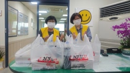 보산동 착한식당 후원식품, 엔젤봉사회에서 배달 봉사