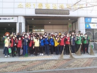 소하1동 행정복지센터, 빗물받이 주변 낙엽 대청소 실시