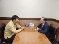 [포토]강신면 인천조달청장, 추석명절 앞두고 아동복지시설 방문