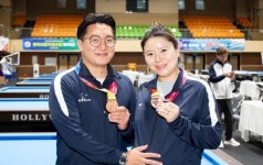 2025 경기도민체전  평택시 대표 포켓볼 이보람 선수, 로또야, 함께 뛰었어…  만삭 엄마의 투혼