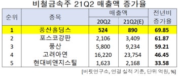 [단독] 풍산홀딩스, 올해 2Q 예상 매출액 증가율 1위 비철금속주. 왜?