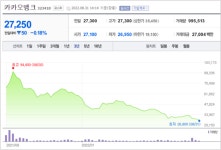 카카오뱅크, 52주 신저가에도 여전히 PER 40배...고평가 논란