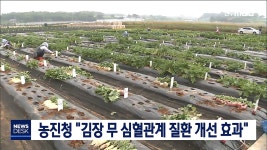 농진청 김장 무 심혈관계 질환 개선 효과