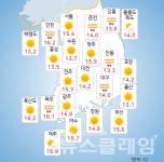 [오늘 날씨] 사전투표 첫날, 오후~저녁 서울·경기내륙 등 소나기… 아침 최저기온 12∼16도, 낮 최고 19∼28도
