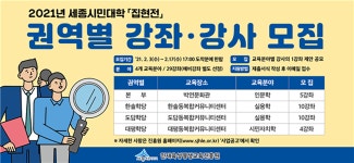 2021년도 세종시민대학「집현전」권역별 강좌‧강사 모집