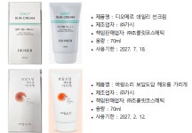 초콜릿코스메틱 자외선차단제 2종, 유해성분 한도초과
