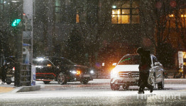 [포토] 눈 맞으며...