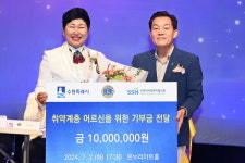 국제라이온스클럽 354-B지구 1지역, 수원시에 후원금 1000만 원 기부