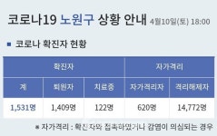 서울시 노원구, 코로나19 누적 확진자 1531명