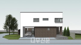 풍경 속에서 풍경을 담은 ㄷ자 목조주택