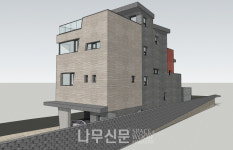 완만한 경사가 있는 긴 삼각형 대지, 광장동 단독주택 tri-an(트라이언)