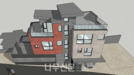 완만한 경사가 있는 긴 삼각형 대지, 광장동 단독주택 tri-an(트라이언)