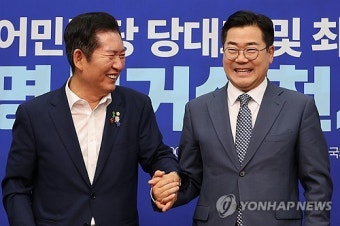 정청래-박찬대, '명심' 경쟁 속 당대표 선거 치열