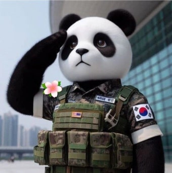 푸바오 갤러리, '순직 훈련병' 추모 화환 국립대전현충원에 보내...