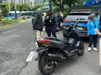 부산경찰, 연산교차로에서 합동 이륜차 광역단속 실시