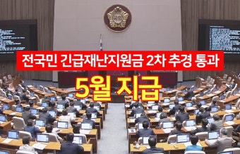 전국민 긴급재난지원금 2차 추경 통과...5월 지급