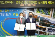 영동 레인보우 힐링 관광지, 민자유치 성공