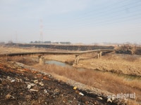 당진시, 석우천 신석무명1교 재가설 공사 중