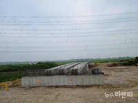 당진시, 석우천 신석무명1교 재가설 공사 중