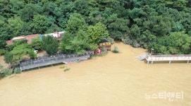 [포토] 공 들인 인삼밭...순식간에 물바다