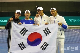 세종시청 테니스 남지성·홍성찬, 한국 데이비스컵 본선 진출 이끌다