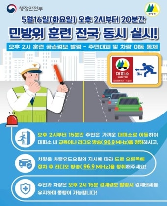 전국 민방위 훈련, 국민 대피 역량 강화의 시간