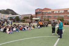 윤건영 충북교육감, 재난대응안전한국훈련 현장훈련 참관
