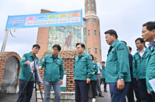 김태흠 충남도지사, 당진 호우 피해 현장 점검