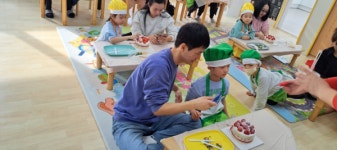 운산초병설유치원, 2024 유치원 보호자님과 함께하는 케이크 만들기 원내 체험활동 실시