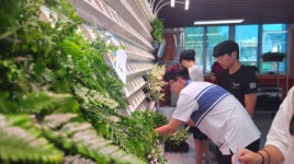 영동산업과학고등학교, 학생들이 직접 참여한 바이오월 설치