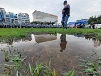 [포토] 익산반려동물축제, 대형 물웅덩이 피해 조심