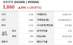 [특징주] 성호전자, 엔비디아 업고 상한가…AI 인프라 기업 변신 선언