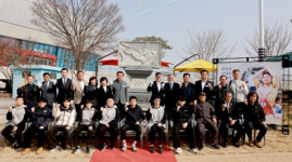 보령시, 레슬링 영웅 박장순 기념비 종합체육관으로 이전