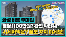 30평이 3억대 완전 싸다?...주변엔 논·밭·목장·공장뿐 | 화성 비봉 우미린