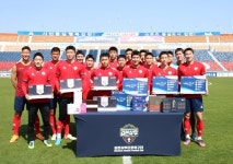 문화상사, 김천상무프로축구단 3억원 상당 건강기능식품 기부