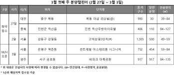 3월 첫째 주 전국 640가구 청약 접수…뉴홈 고덕강일3단지 시작