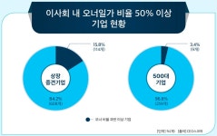 상장 중견기업 15.8%, 오너일가가 이사회 과반 차지 … 화천기공ㆍ신대양제지ㆍ 한국주철관공업 등 114곳