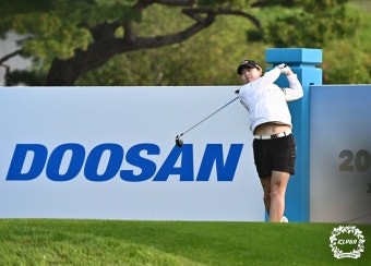 [KLPGA]홍정민, 두산매치 8강진출 2연패 '청신호'