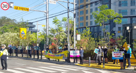 “횡단보도 앞 일시정지” 천안시, 어린이보호구역서 캠페인 전개