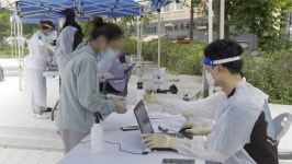 외국인 유학생 확진자 급증…아산시, 선문대서 ‘찾아가는 코로나19 선별검사’