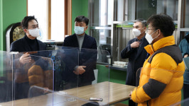 김태흠 충남지사, 천안 노숙인 쉼터 등 한파 취약시설 현장 방문