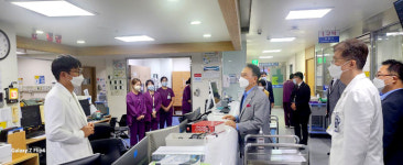 박상돈 천안시장, 응급의료 현장 방문…비상진료체계 점검