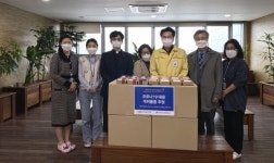 안산시 꿈의 교회, 단원보건소에 격려물품 기탁