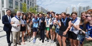유정복 인천시장, 벨기에 대사와 잼버리대원 지원현장 점검